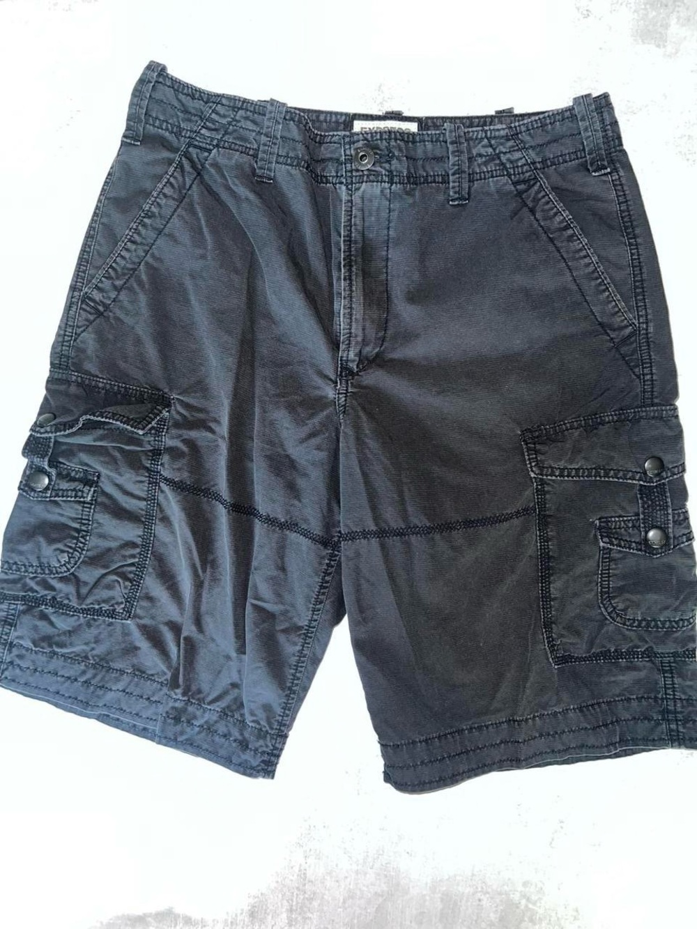Vintage Retro Express Cargo Shorts with Utility Pockets
